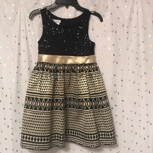 👗Bonnie Jean black & gold dress 👗